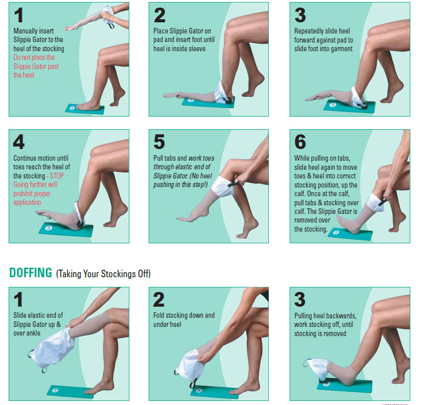 Juzo compression stocking application aids